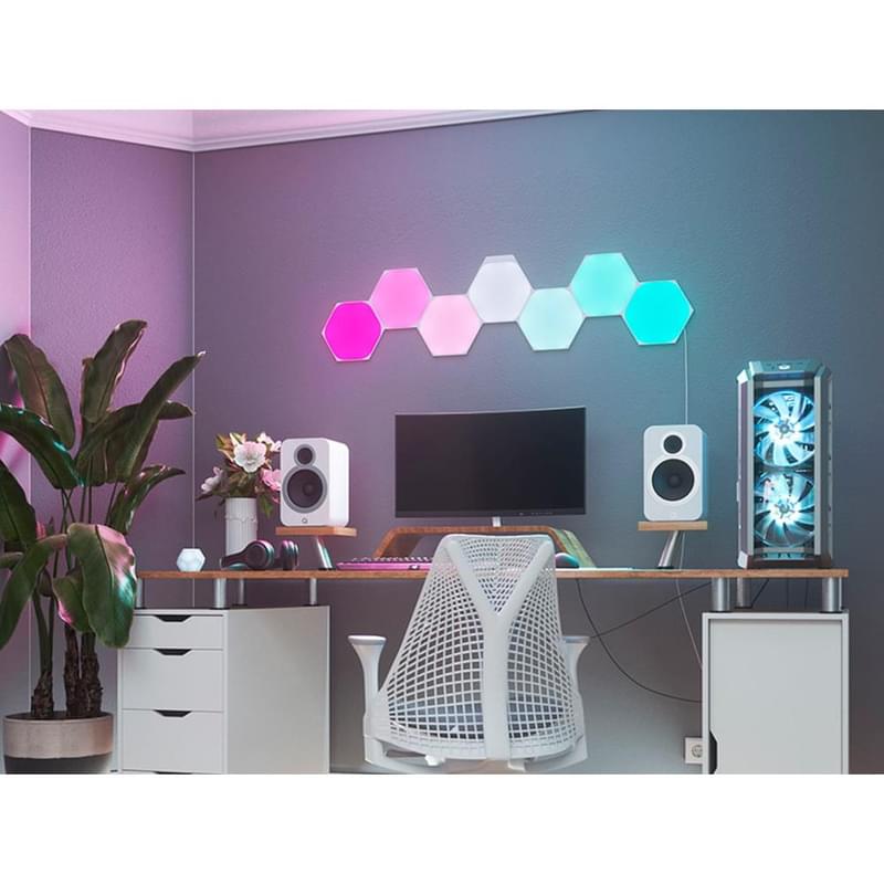 Умная система освещения Nanoleaf Shapes Hexagon Starter Kit - 9 панелей (NL42-0002HX-9PK) - фото #1, Technodom.kz