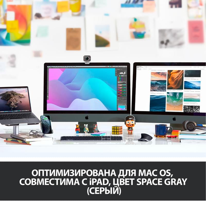 Мышка беспроводная USB/BT Logitech MX Master 3 Mac, Space Grey - фото #3, Technodom.kz
