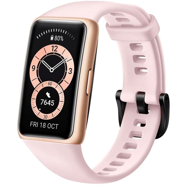 Смарт браслет HUAWEI Band 6, Sakura Pink - фото #0, Technodom.kz