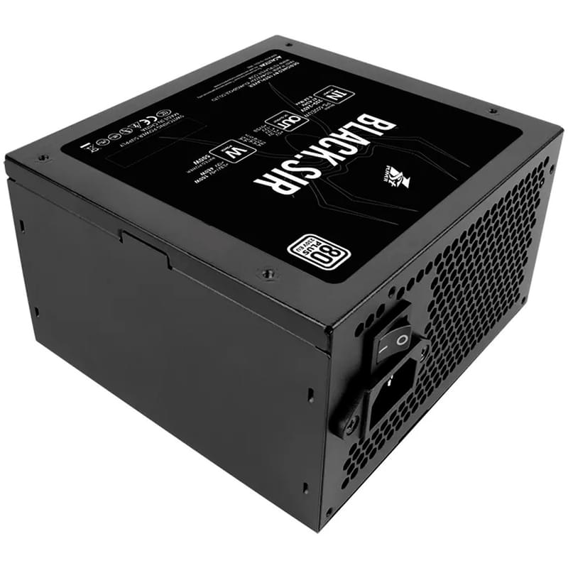 Блок питания 500W 1STPLAYER BLACK SIR ATX 80 PLUS 2x6+2pin, 4+4pin (SR-500W) - фото #3, Technodom.kz