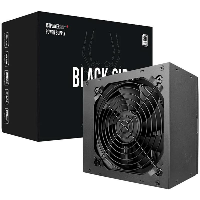 Блок питания 500W 1STPLAYER BLACK SIR ATX 80 PLUS 2x6+2pin, 4+4pin (SR-500W) - фото #5, Technodom.kz