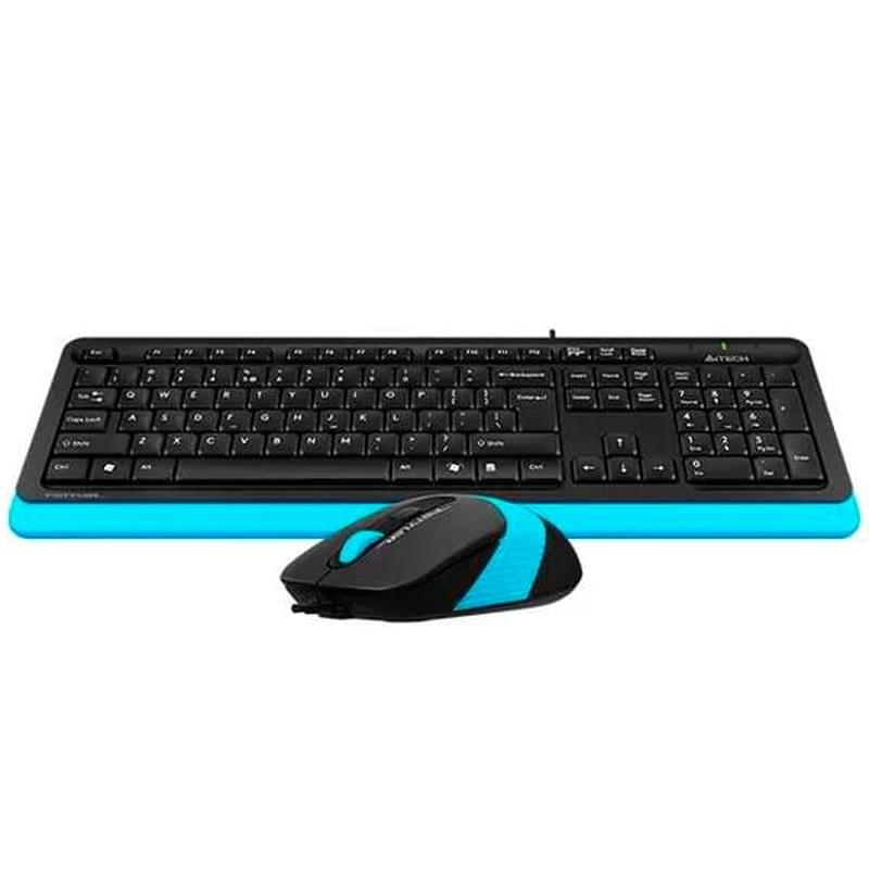 Клавиатура + Мышка проводные USB A4tech Fstyler F1010, Blue - фото #2, Technodom.kz