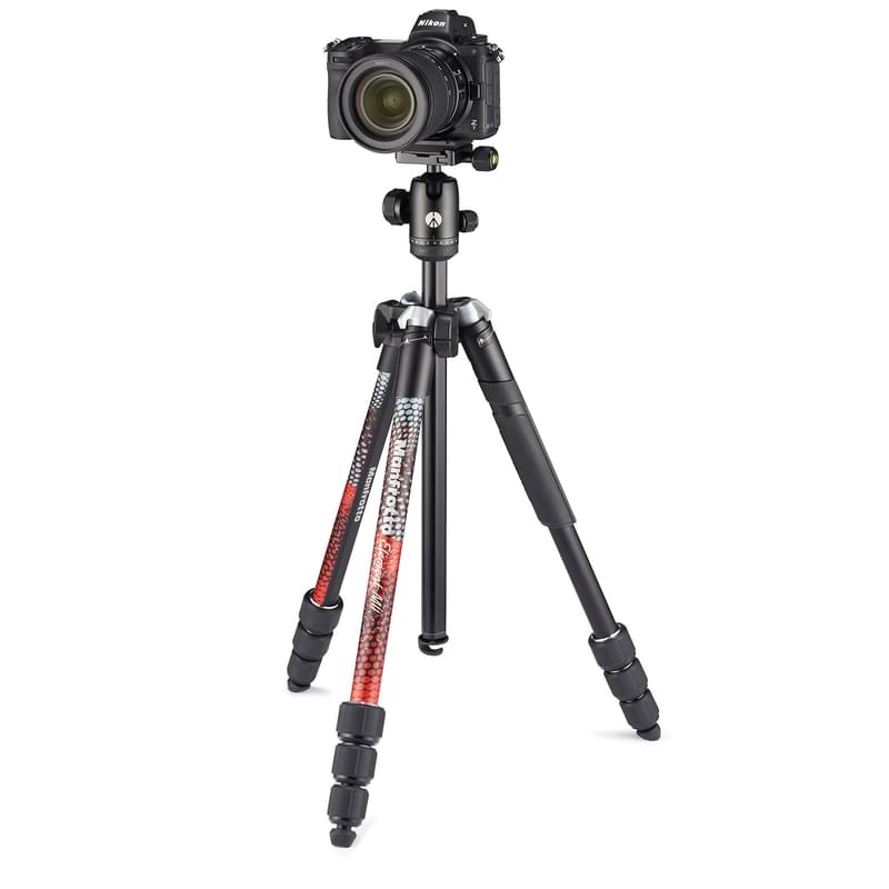 Штатив MANFROTTO Element MII MobBT 4-секционный с шаровой головой Красный (MKELMII4RMB-BH) - фото #1, Technodom.kz
