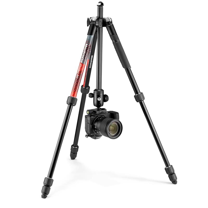 Штатив MANFROTTO Element MII MobBT 4-секционный с шаровой головой Красный (MKELMII4RMB-BH) - фото #2, Technodom.kz