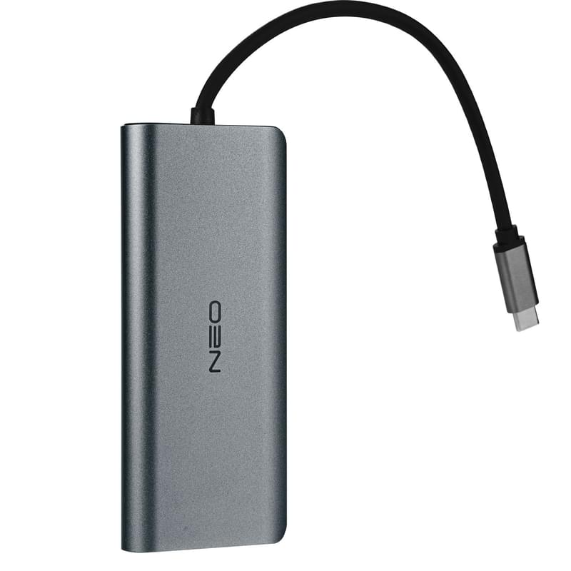Адаптер NEO Type-C - 1*Type-C PD (87W), 1*HDMI, 2*USB 3.0, 7-in-1, Silver (NW-TH-007) - фото #0, Technodom.kz