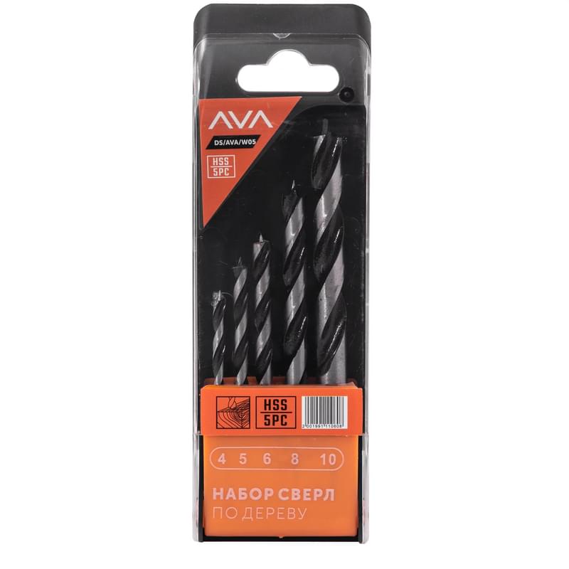 Ағаш бұрғылау жинағы AVA W0501 5 зат (AVA/W05) - фото #0, Technodom.kz
