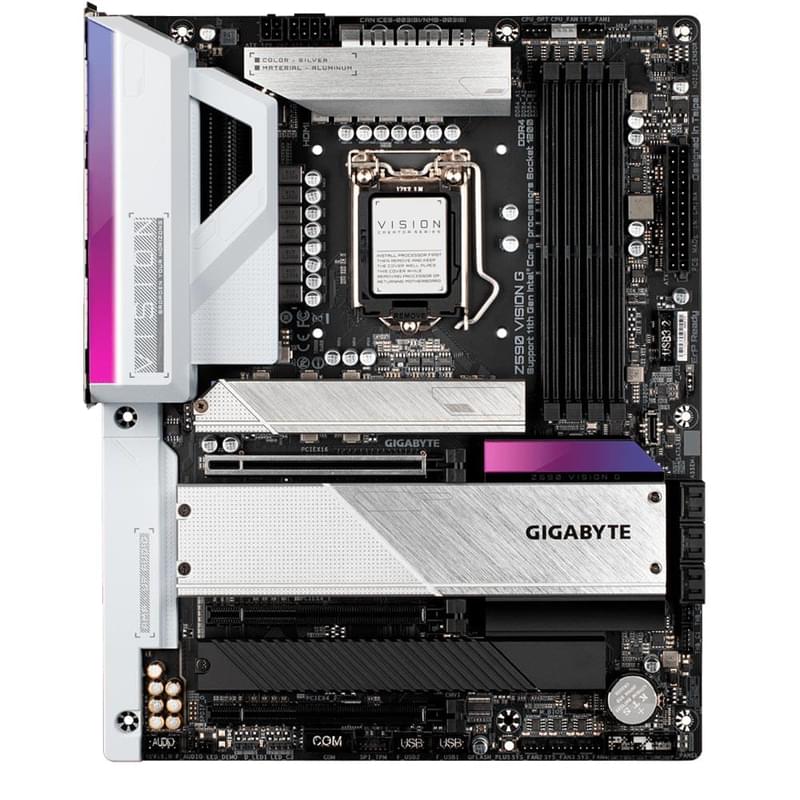 Материнская плата Gigabyte Z590 VISION G LGA1200 4DDR4 PCI-E 3x16 (HDMI+DP) ATX - фото #0, Technodom.kz Материнская плата Gigabyte Z590 VISION G LGA1200 4DDR4 PCI-E 3x16 (HDMI+DP) ATX - фото #0, Technodom.kz