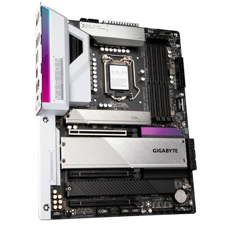 Материнская плата Gigabyte Z590 VISION G LGA1200 4DDR4 PCI-E 3x16 (HDMI+DP) ATX - фото #1, Technodom.kz Материнская плата Gigabyte Z590 VISION G LGA1200 4DDR4 PCI-E 3x16 (HDMI+DP) ATX - фото #1, Technodom.kz