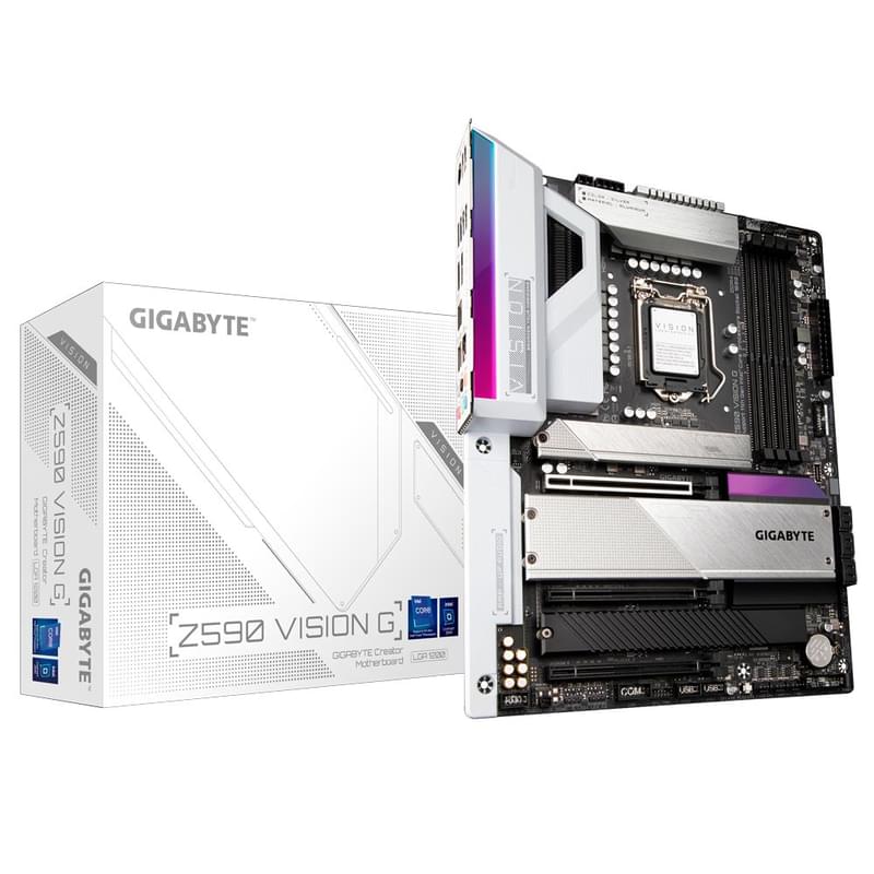 Материнская плата Gigabyte Z590 VISION G LGA1200 4DDR4 PCI-E 3x16 (HDMI+DP) ATX - фото #4, Technodom.kz Материнская плата Gigabyte Z590 VISION G LGA1200 4DDR4 PCI-E 3x16 (HDMI+DP) ATX - фото #4, Technodom.kz
