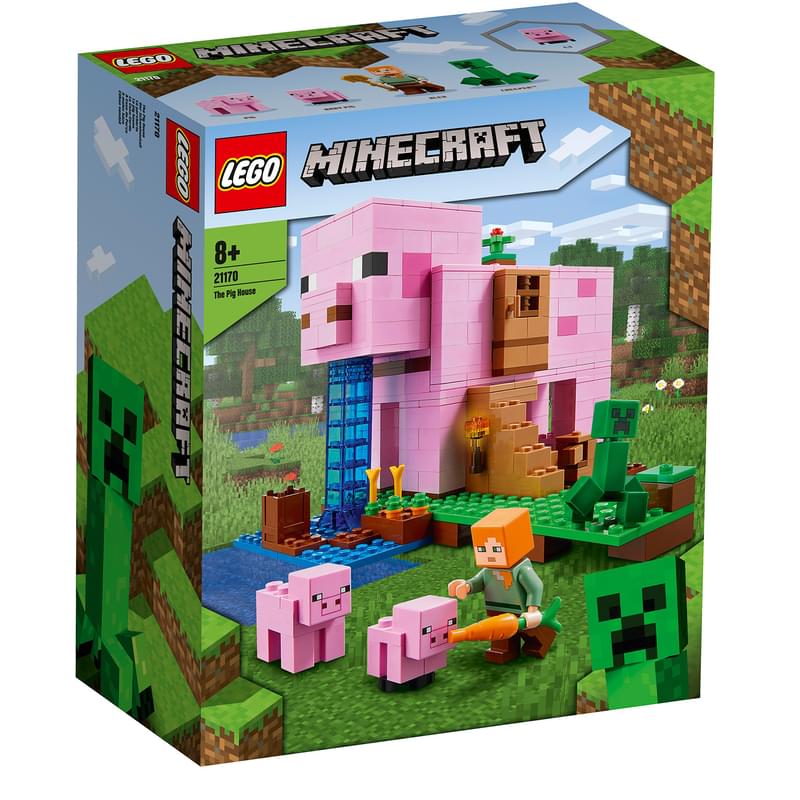 Конструктор LEGO Minecraft Дом-свинья 21170 - фото #0, Technodom.kz