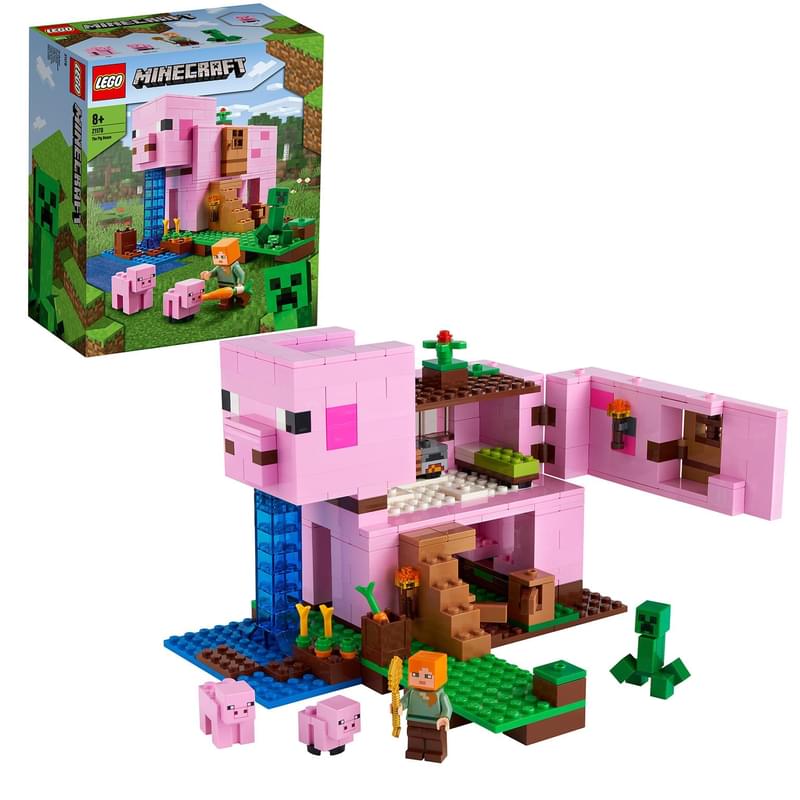 Конструктор LEGO Minecraft Дом-свинья 21170 - фото #2, Technodom.kz