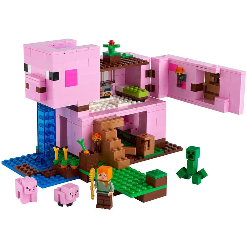 Конструктор LEGO Minecraft Дом-свинья 21170 - фото #3, Technodom.kz