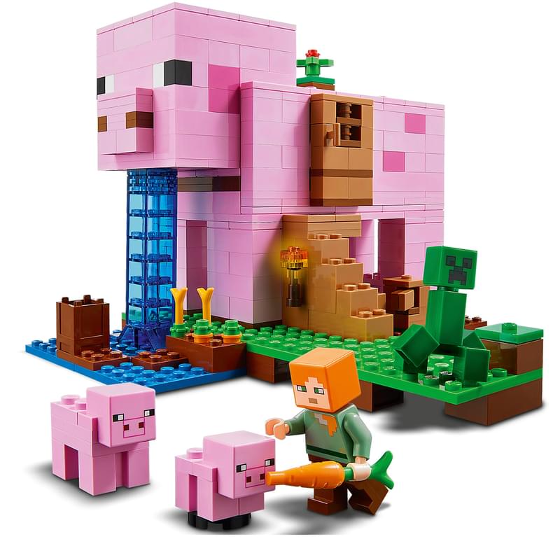 Конструктор LEGO Minecraft Дом-свинья 21170 - фото #5, Technodom.kz