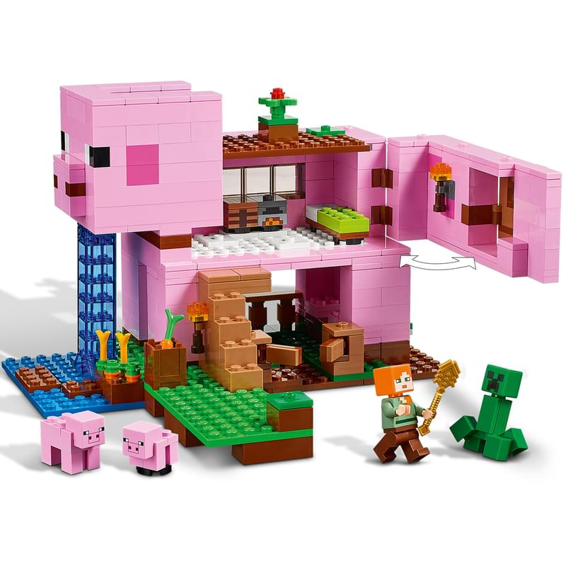 Конструктор LEGO Minecraft Дом-свинья 21170 - фото #7, Technodom.kz