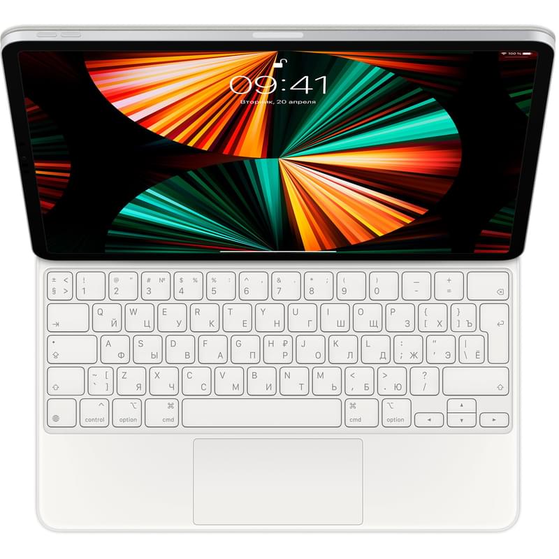 Apple Magic Keyboard White iPad Pro 12,9 2021 арналған сымсыз пернетақтасы (MJQL3RS/A) - фото #0, Technodom.kz