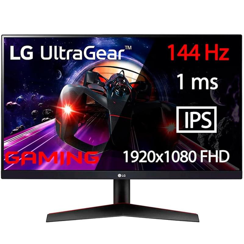 Монитор Игровой 23.8'' LG 24GN600 1920×1080 16:9 IPS 144ГЦ (2HDMI+DP) Black - фото #0, Technodom.kz