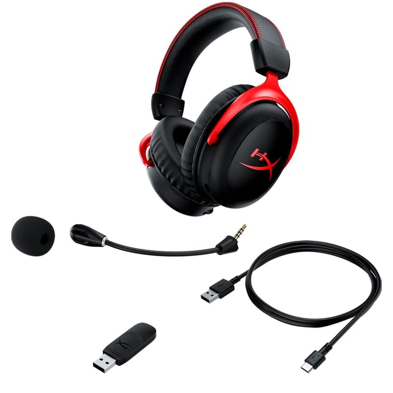 Игровая гарнитура HyperX Cloud Cloud II Wireless, Black/Red (HHSC2X-BA-RD/G) - фото #5, Technodom.kz