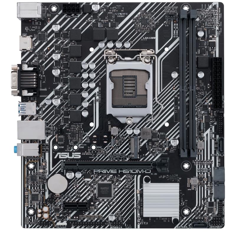 Материнская плата Asus PRIME H510M-D LGA1200 2DDR4 PCI-E 1x16 1x1 (HDMI+VGA) mATX - фото #0, Technodom.kz