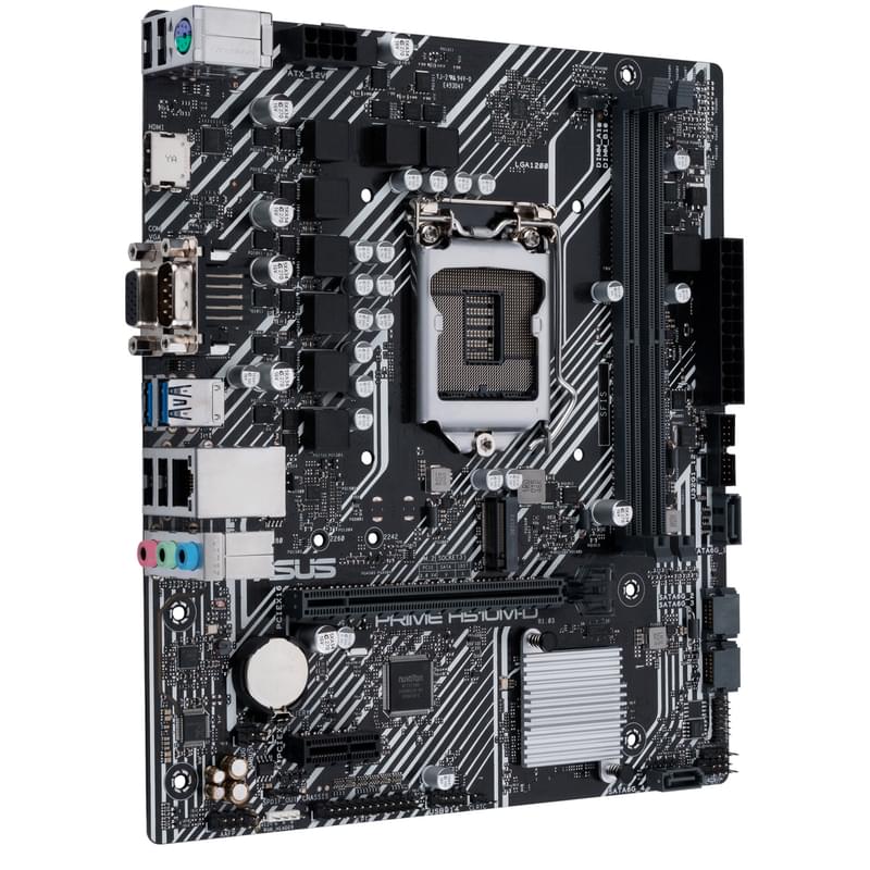 Материнская плата Asus PRIME H510M-D LGA1200 2DDR4 PCI-E 1x16 1x1 (HDMI+VGA) mATX - фото #1, Technodom.kz