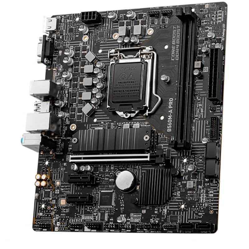 Материнская плата MSI B560M-A PRO LGA1200 2DDR4 PCI-E 1x16 2x1 (HDMI+VGA+DP) mATX - фото #1, Technodom.kz