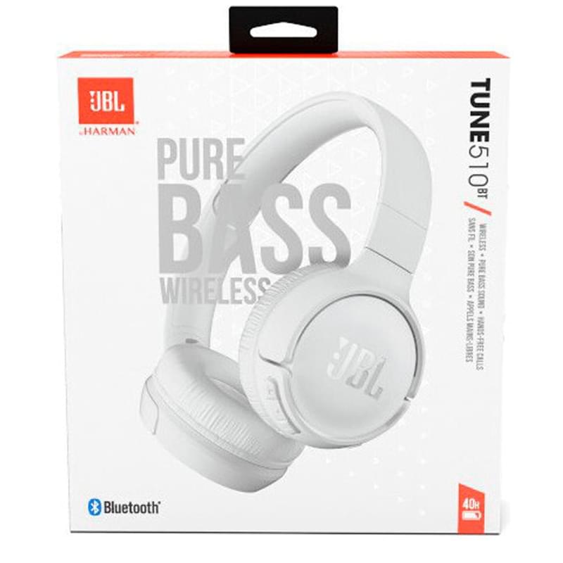 Наушники Накладные JBL Bluetooth JBLT510BTWHTEU, White - фото #6, Technodom.kz