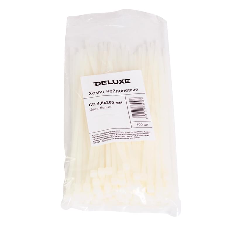 Набор кабельных стяжек Deluxe (2.5*200мм, белый, 100шт) - фото #2, Technodom.kz Набор кабельных стяжек Deluxe (2.5*200мм, белый, 100шт) - фото #2, Technodom.kz