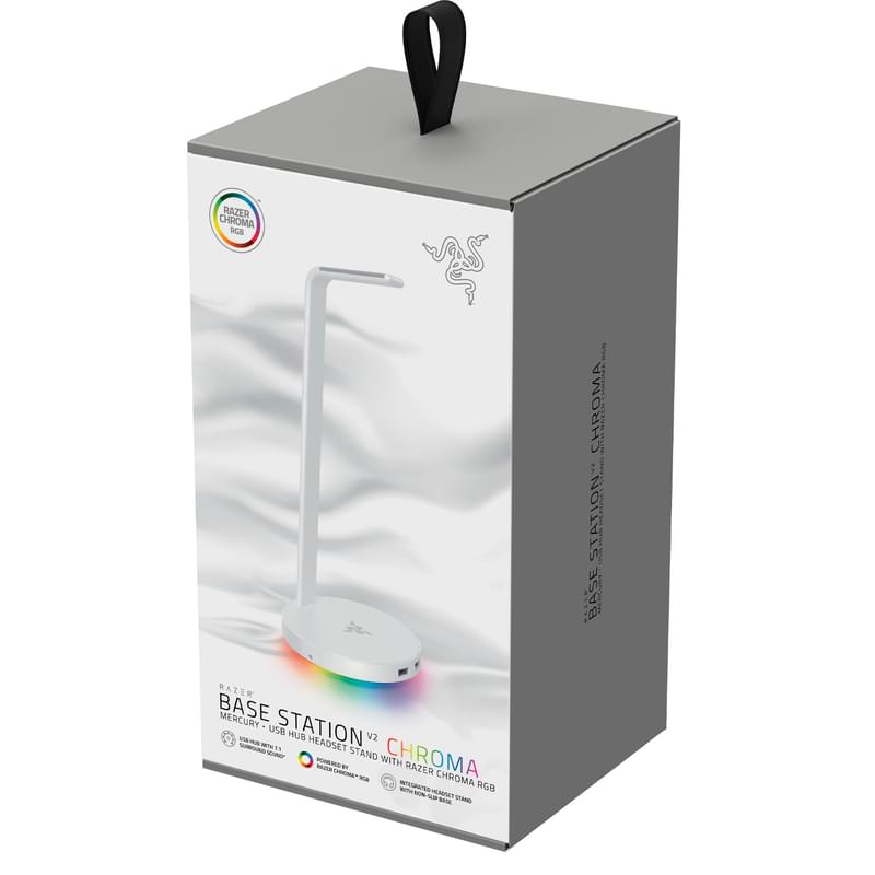 Подставка для гарнитуры Razer Base Station V2 Chroma, Mercury (RC21-01510300-R3M1) - фото #3, Technodom.kz