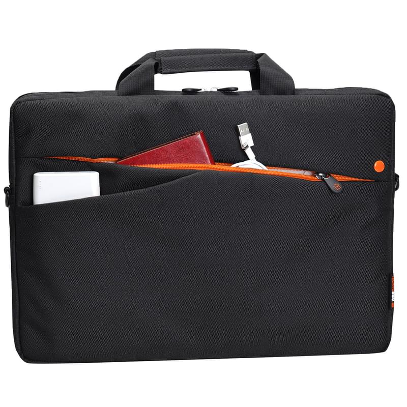 Сумка для ноутбука 15.6" Technodom TD-007, Black/Orange (TD-007BO) - фото #4, Technodom.kz