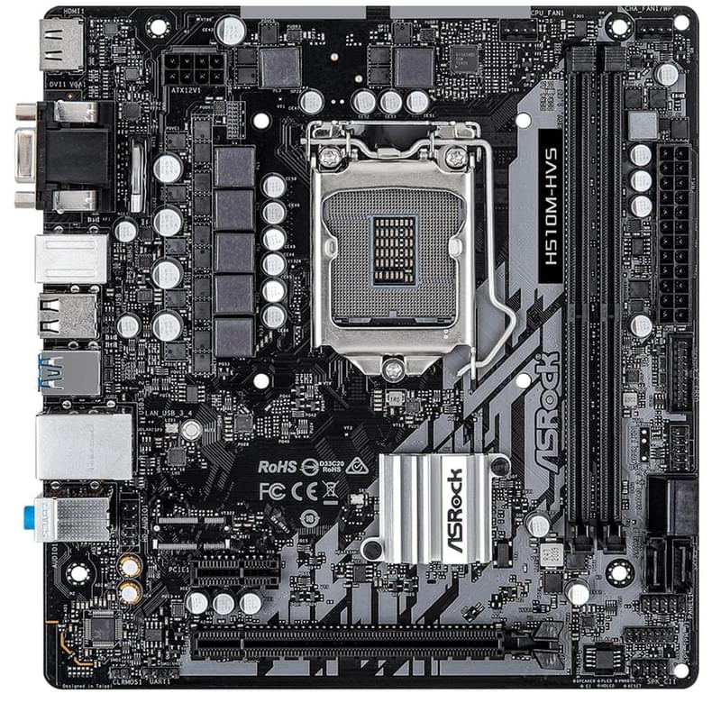 Материнская плата ASRock H510M-HVS LGA1200 2DDR4 PCI-E 1x16 1x1 (HDMI+VGA) mATX - фото #0, Technodom.kz Материнская плата ASRock H510M-HVS LGA1200 2DDR4 PCI-E 1x16 1x1 (HDMI+VGA) mATX - фото #0, Technodom.kz