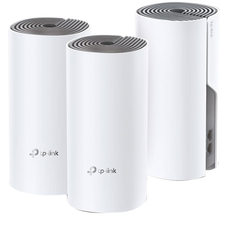Домашняя Mesh Wi-Fi система, TP-Link Deco E4 3-pack, 2 порта, 867/300 Mbps (Deco E4) - фото #1, Technodom.kz