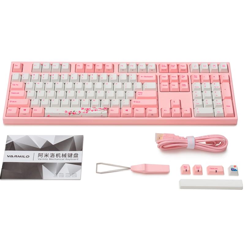 Varmilo VA108M Sakura - Cherry MX Blue (VA108MC2P/WP88RA) ойын пернетақтасы - фото #2, Technodom.kz