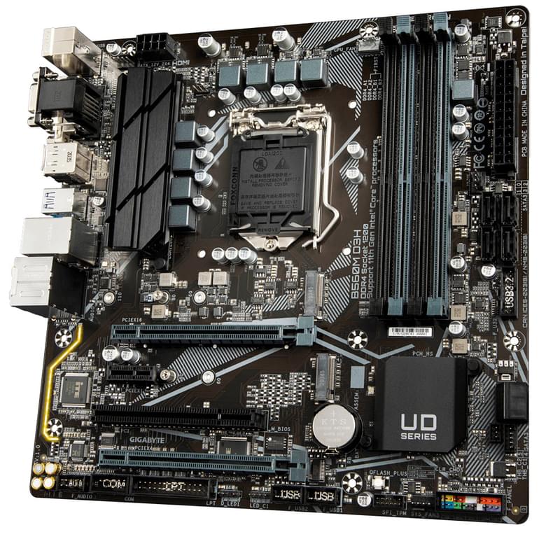 Материнская плата Gigabyte B560M D3H LGA1200 4DDR4 PCI-E 3x16 1x1 (HDMI+DP) mATX - фото #1, Technodom.kz