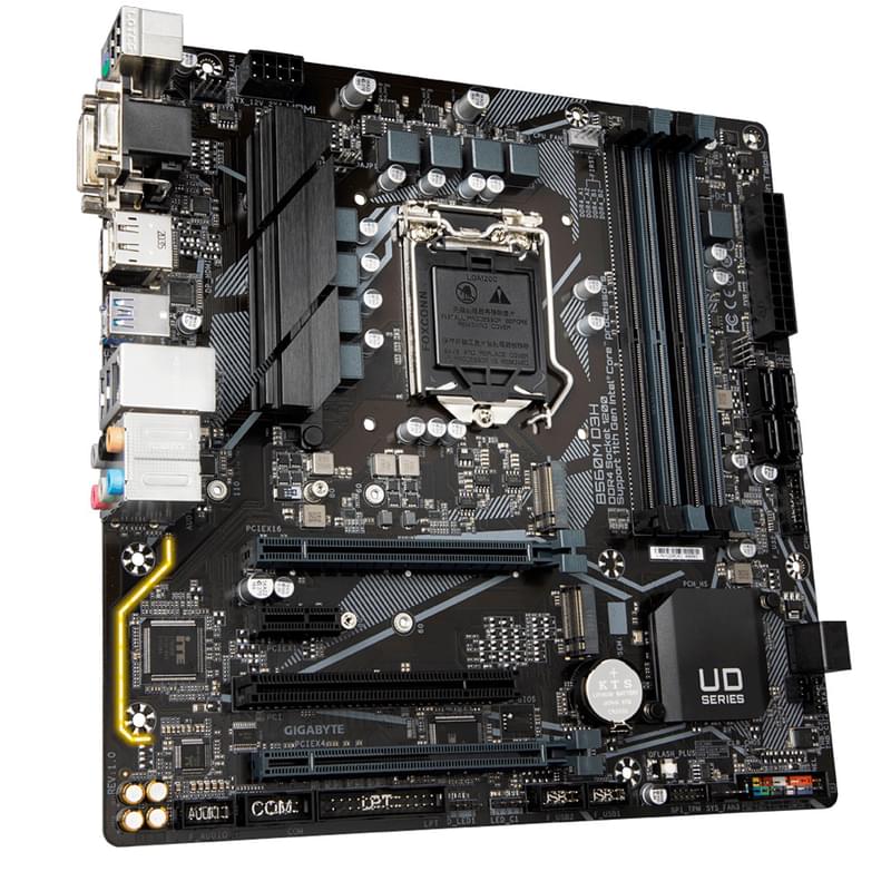 Материнская плата Gigabyte B560M D3H LGA1200 4DDR4 PCI-E 3x16 1x1 (HDMI+DP) mATX - фото #2, Technodom.kz