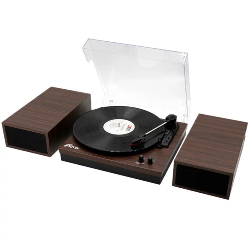 Виниловый проигрыватель Ritmix LP-340B темное дерево AkC - фото #0, Technodom.kz