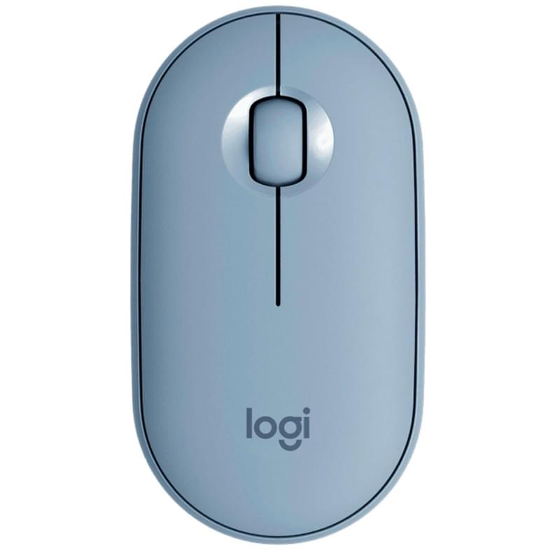 Сымсыз тінтуір USB/BT Logitech Pebble M350, Blue/Grey (910-005719) - фото #0, Technodom.kz
