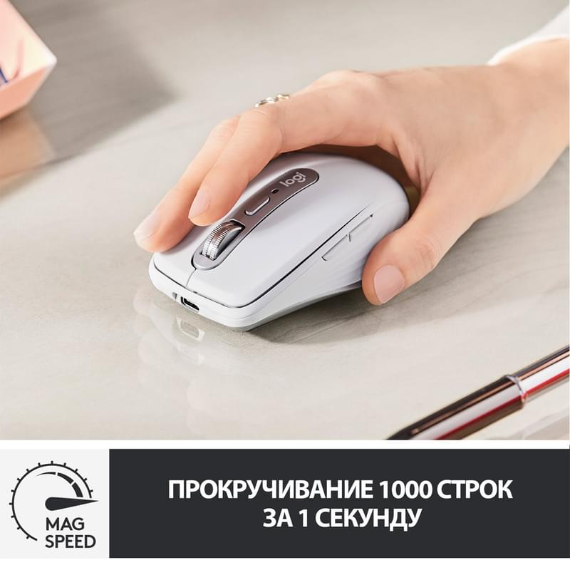 Мышка беспроводная USB/BT Logitech MX Anywhere 3 for Mac, Pale Grey (910-005991) - фото #2, Technodom.kz