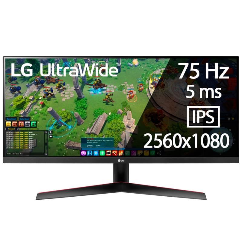 Монитор 29" LG 29WP60G 2560x1080 21:9 IPS 75Гц (2HDMI+DP) - фото #0, Technodom.kz