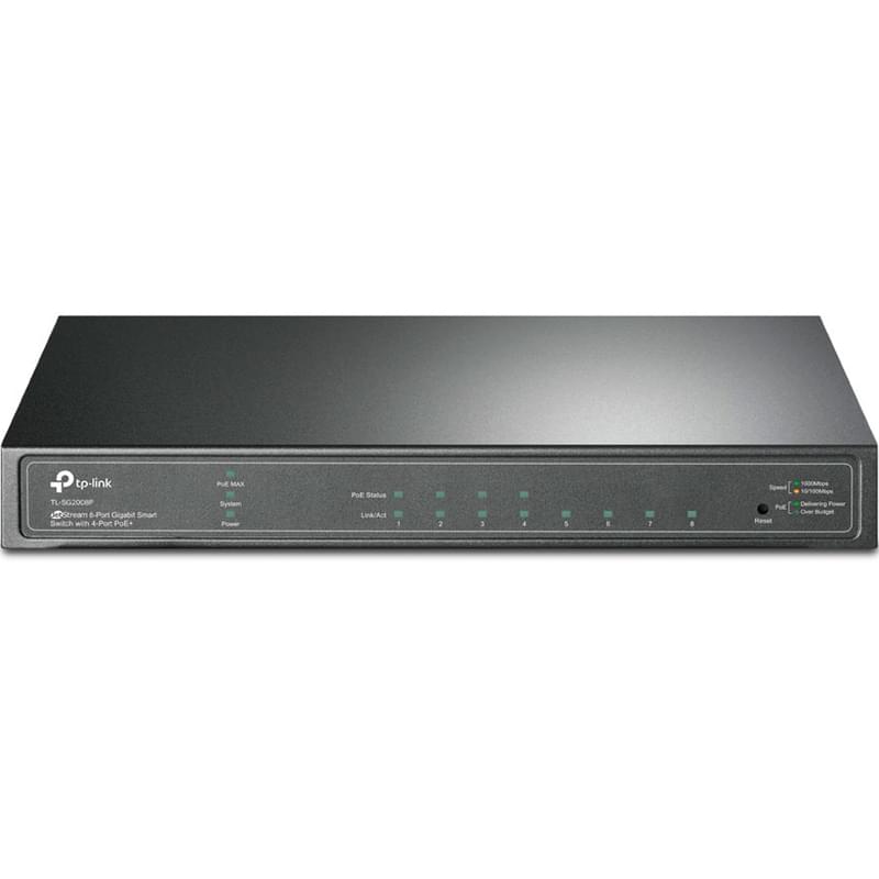 Настольный коммутатор, TP-Link JetStream TL-SG2008P, 8 портов, 4 портов PoE+ 1000 Mbps (TL-SG2008P) - фото #0, Technodom.kz