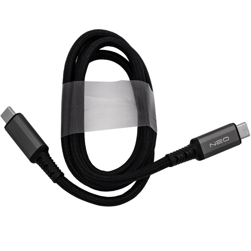 Кабель Type-C - Type-C, Neo, 1м, Multimedia, 100W, Black (NEO-TYPC-TYPCPD) - фото #1, Technodom.kz