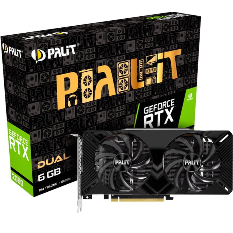 Видеокарта Palit RTX 2060 DUAL 6GB 192bit/G6 (HDMI+DP)(NE62060018J9-1160A-1) - фото #8, Technodom.kz Видеокарта Palit RTX 2060 DUAL 6GB 192bit/G6 (HDMI+DP)(NE62060018J9-1160A-1) - фото #8, Technodom.kz