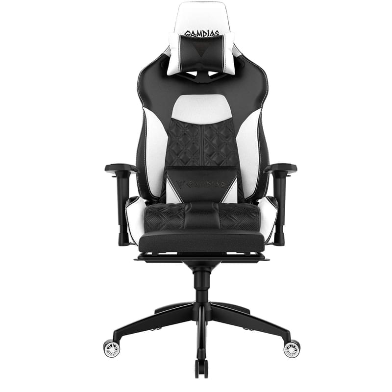 Игровое компьютерное кресло Gamdias ACHILLES P1 L RGB, Black/White (ACHILLES P1 L BW) - фото #0, Technodom.kz