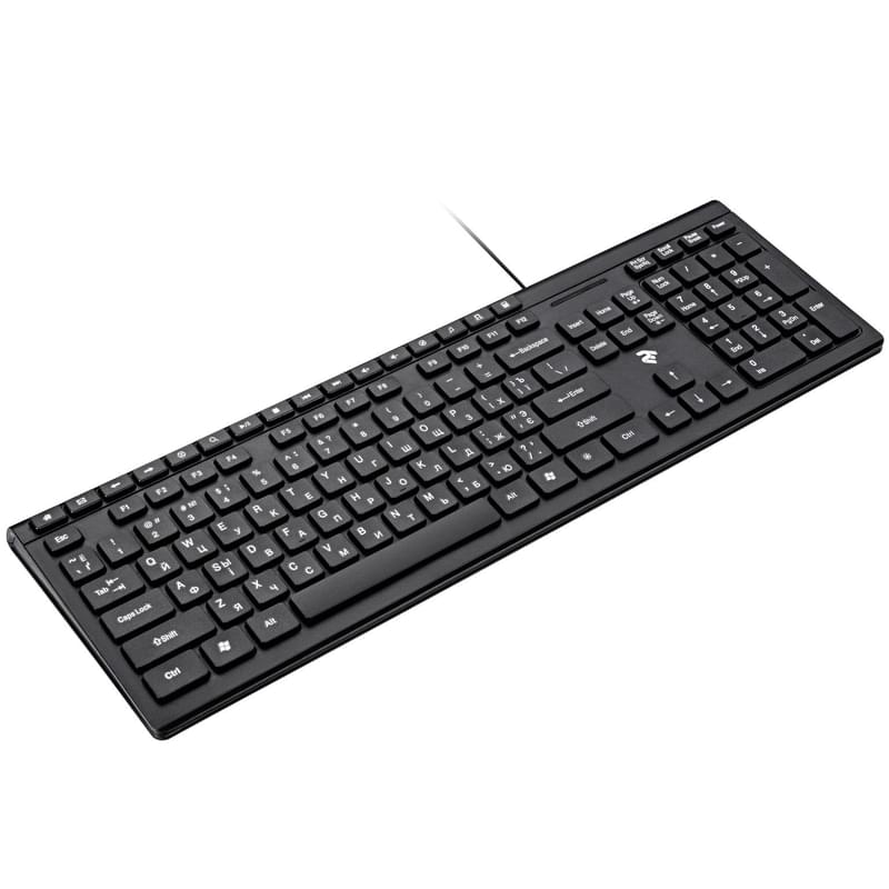Клавиатура проводная USB 2E KM1020 Slim (2E-KM1020UB) - фото #1, Technodom.kz
