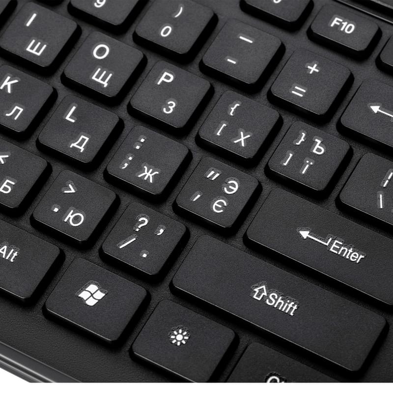 Клавиатура проводная USB 2E KM1020 Slim (2E-KM1020UB) - фото #2, Technodom.kz