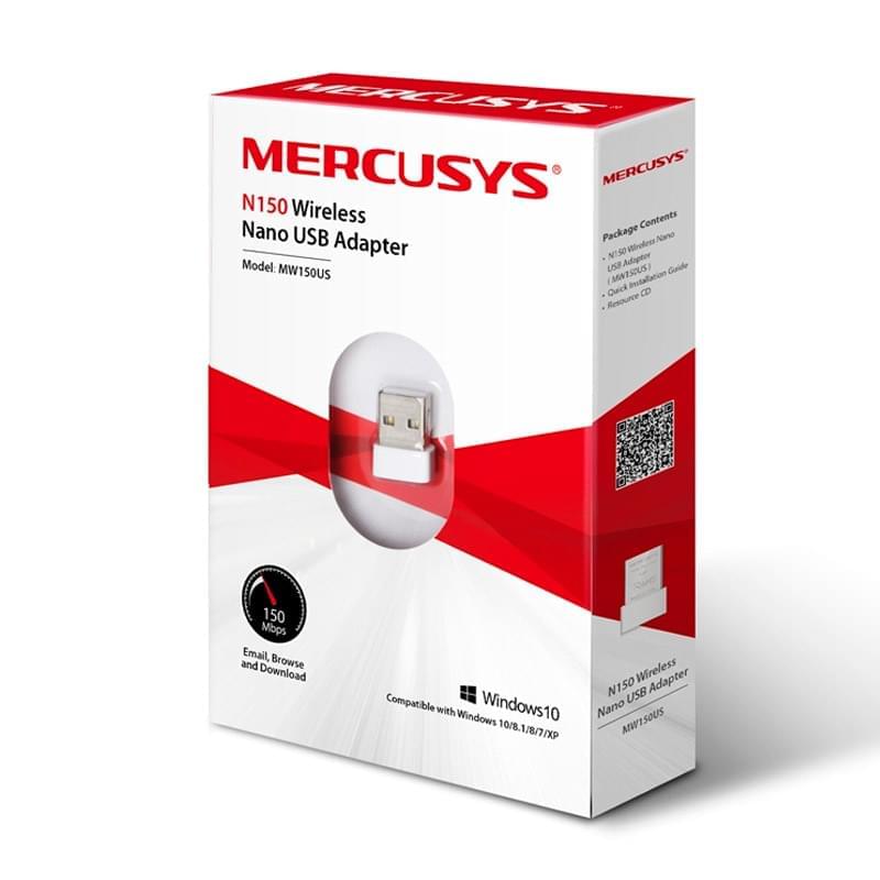 Беспроводной USB-адаптер Mercusys MW150US, 150 Mbps, USB 2.0 (MW150US) - фото #1, Technodom.kz