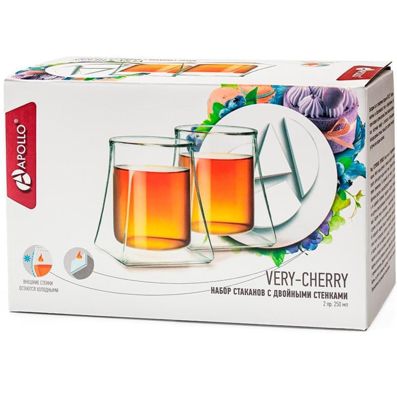 Набор стаканов с двойными стенками Very-Cherry 250мл 2пр. Apollo VCH-250 - фото #1, Technodom.kz