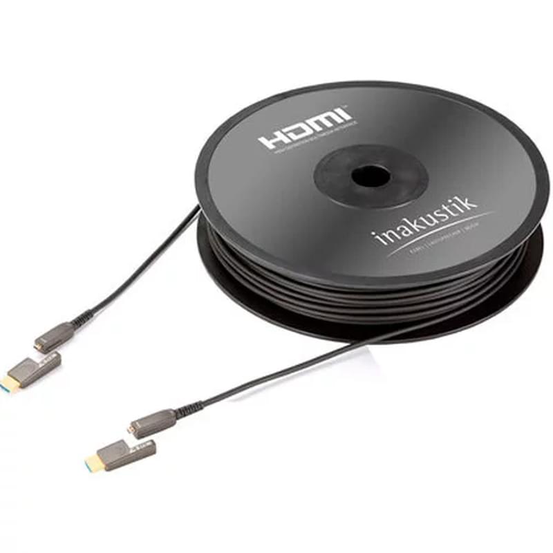 Кабель HDMI-HDMI Inakustik Profi HDMI 2.0 LWL 124Gbps 15 м (EAN:4001985517800) - фото #0, Technodom.kz