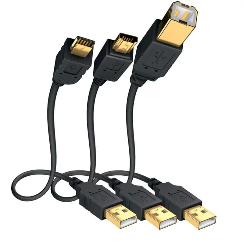Кабель USB A - USB B Inakustik Premium High Speed USB 2.0, 2 m (EAN:4001985700028) - фото #0, Technodom.kz