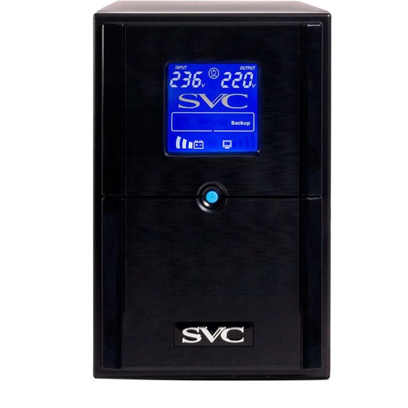 SVC ҮҚК, 1200VA/720W, AVR:165-275В, 3 Schuko, Black (V-1200-L-LCD) - фото #1, Technodom.kz