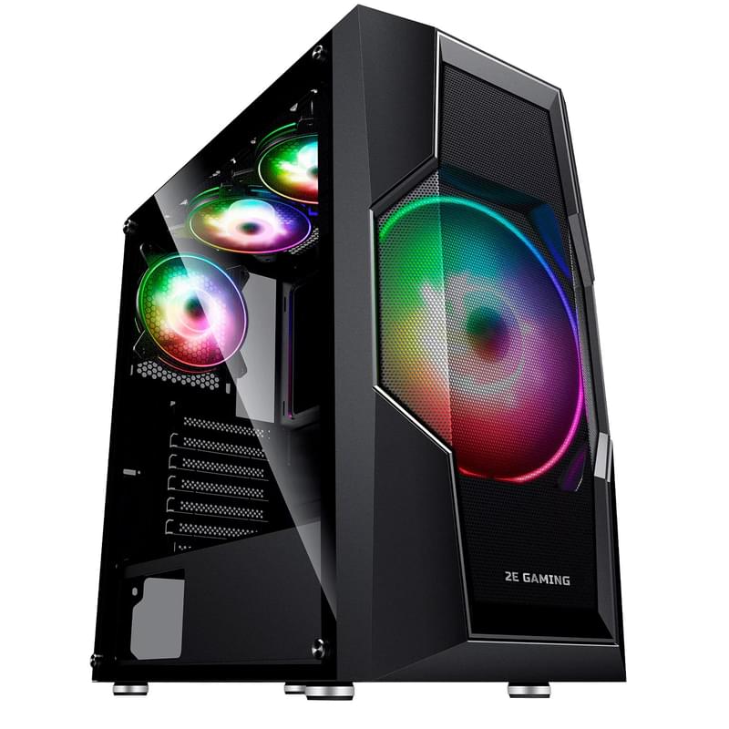 ПК корпус 2E GAMING TURBO MidTower, window, Black ATX (G2057B) - фото #0, Technodom.kz