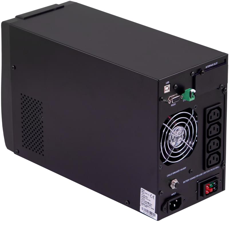 ИБП Powercom, 1000VA/1000W, AVR:160-275В, 4*C13, Black (MAC-1000) - фото #3, Technodom.kz